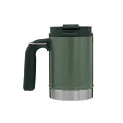 Stanley Classic Vacuum Steel Camp Mug 16oz Hammertone Green -Summit Outfitters 10 01693 009 3