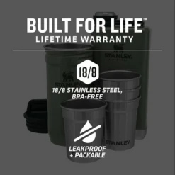 Stanley Adventure Shot Glass Set + Flask Hammertone Green -Summit Outfitters 10 01883 077 5 600x600 d9eebf2c e34f 4ef5 a33d 65ce70be8a9a