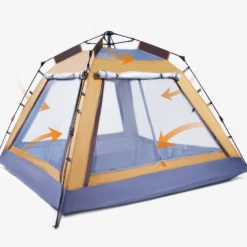 Hewolf Auto 3-4 Person Tent - Camel -Summit Outfitters 12 1