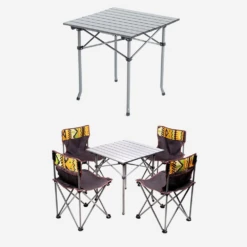 Hewolf 5pcs Set Camping Foldable Table And Chairs -Summit Outfitters 1746 12 1