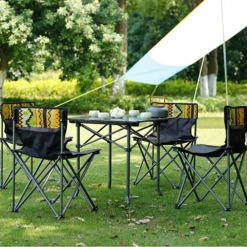 Hewolf 5pcs Set Camping Foldable Table And Chairs -Summit Outfitters 1746 14 1