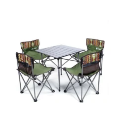 Hewolf 5pcs Set Camping Foldable Table And Chairs -Summit Outfitters 1746 16