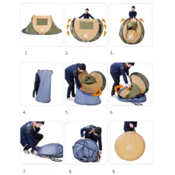 Hewolf Quick Tent 3-4 Person -Summit Outfitters 1766Plus Camel 9