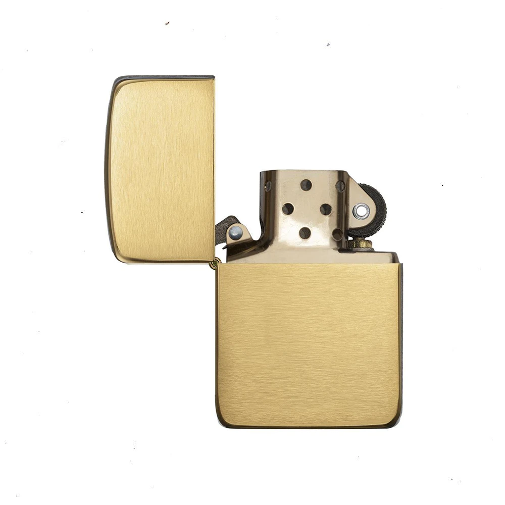 Zippo Replica Brushed Brass Refillable Windproof Lighter - 1941B 2 Zippo Replica Brushed Brass Refillable Windproof Lighter - 1941B - Image 2