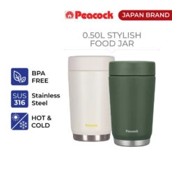 Peacock 0.50L Stylish Food Jar - Khaki -Summit Outfitters 1 3 fae3e94a 1d11 4e93 af9d 92e2f0e75a86