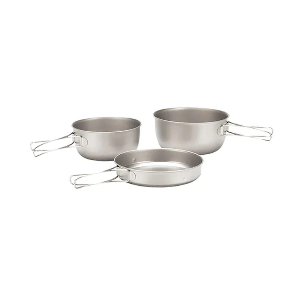 Snow Peak Titanium Cookware 3pcs 1 Snow Peak Titanium Cookware 3pcs