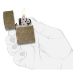 Zippo 201FB Antique Brass - Refillable Windproof Lighter -Summit Outfitters 201FB 1