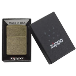 Zippo 201FB Antique Brass - Refillable Windproof Lighter -Summit Outfitters 201FB 2