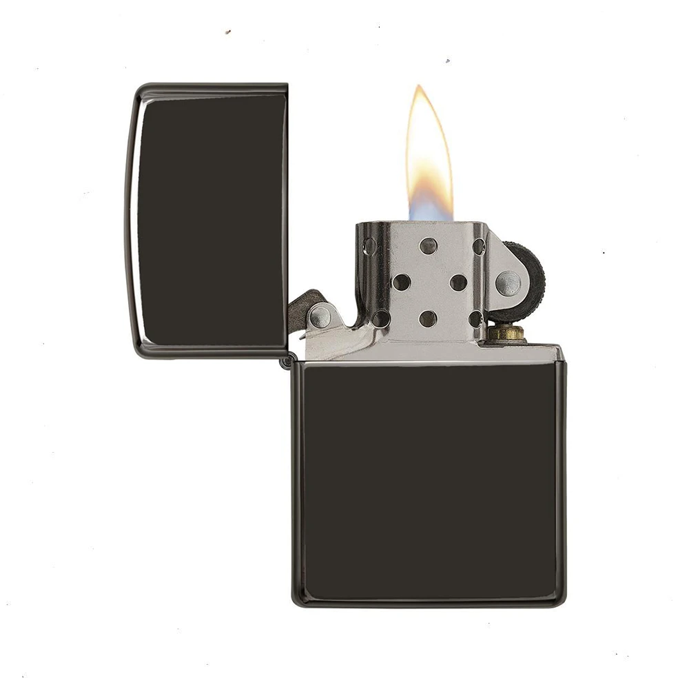 Zippo Ebony Refillable Windproof Lighter - 24756 2 Zippo Ebony Refillable Windproof Lighter - 24756 - Image 2