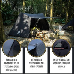 OneTigris Solo Homestead Camping Tent - Black -Summit Outfitters 4 7d3c17b6 6a61 4bde aa75 41a975bbf173