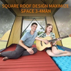 Hewolf Auto 3-4 Person Tent - Camel -Summit Outfitters 6 4