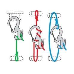 Nite Ize Figure 9® Carabiner Rope Tightener - Small - 2 Pack With Rope - Black -Summit Outfitters C9S 25 2R3 3