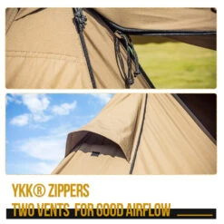 OneTigris Roc Shield Bushcraft Tent (New TC Version) -Summit Outfitters CE BHS04 TC A 05