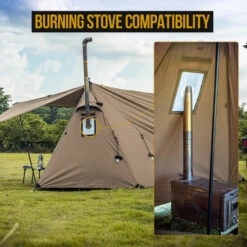 OneTigris Roc Shield Bushcraft Tent (New TC Version) -Summit Outfitters CE BHS04 TC A 06