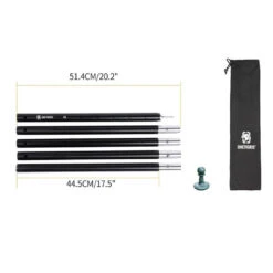OneTigris Tent Pole Set Black -Summit Outfitters CE ZPG08 BK 04
