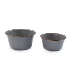 Barebones Enamel Mixing Bowl Slate - Set Of 2 7 Barebones Enamel Mixing Bowl Slate - Set Of 2 -Summit Outfitters CKW 378 04