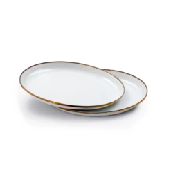 Barebones Enamel Salad Plate - Set Of 2 -Summit Outfitters CKW 392 02