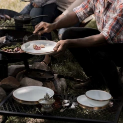 Barebones Enamel Salad Plate - Set Of 2 -Summit Outfitters CKW 392 03