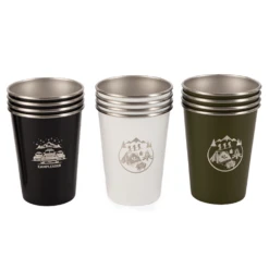 Camp Leader 4 Pcs Stainless Steel Cup - Black 9 Camp Leader 4 Pcs Stainless Steel Cup - Black -Summit Outfitters CL01 GRN 03