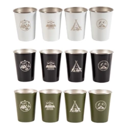Camp Leader 4 Pcs Stainless Steel Cup - White -Summit Outfitters CL01 WHT 03 590d9ee4 c765 4bb9 862c 815fef29fbeb