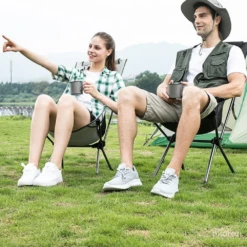 Hewolf Space Medium Aluminum Alloy Foldable Chair -Summit Outfitters HW J2049 BLK 4