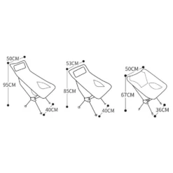 Hewolf Space Medium Aluminum Alloy Foldable Chair -Summit Outfitters HW J2049 BLK 9
