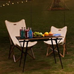 Hewolf Foldable Wooden Chair - Small -Summit Outfitters HW J2058S KHA 04