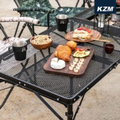 KZM Union Iron Mesh 2 Folding Table -Summit Outfitters K20T3U003 3