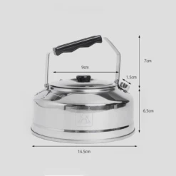 KZM Stainless Steel Kettle 0.8L -Summit Outfitters K21T3K08 06