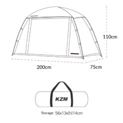 [NEW] KZM Black Cot Tent II -Summit Outfitters K221T3T01 08
