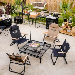 KZM Iron Mesh Fireplace Table II -Summit Outfitters K9T3U012 11