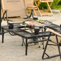 KZM Iron Mesh Fireplace Table II -Summit Outfitters K9T3U012 6