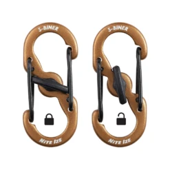 Nite Ize S-Biner® MicroLock® Aluminum - 5 Pack Coyote -Summit Outfitters LSBMA 29BG 5R7 4