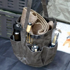 Post General Waxed Canvas Tool Bag Round - Grey 14 Post General Waxed Canvas Tool Bag Round - Grey -Summit Outfitters Life 01 2de3a681 f379 4153 b635 c97080822208