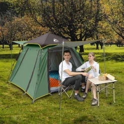 Hewolf Auto 3-4 Person Tent - Green -Summit Outfitters MON 1654 GRN 4
