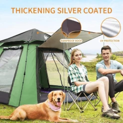 Hewolf Auto 3-4 Person Tent - Green -Summit Outfitters MON 1654 GRN 7