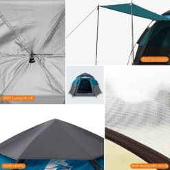 Hewolf 3-5 Person Automatic System Large Outdoor Camping Tent -Summit Outfitters MON 1789 BLU 7