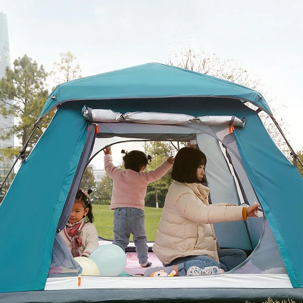 Hewolf Auto 4 Person Tent Teal 2 Hewolf Auto 4 Person Tent Teal - Image 2