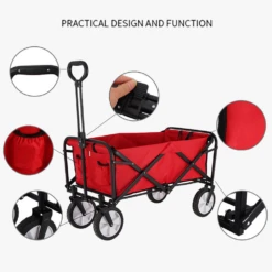 Camp Leader Camping Push Wagon - Black -Summit Outfitters MON42 10 edited