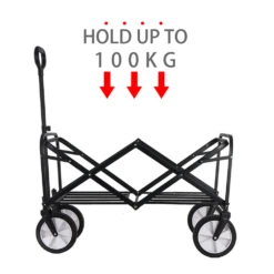 Camp Leader Camping Push Wagon - Black -Summit Outfitters MON42 9 edited