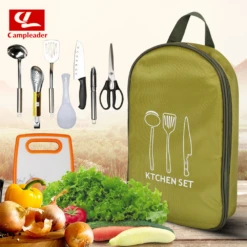 Camp Leader Outdoor Kitchenware 8 Piece Set 7 Camp Leader Outdoor Kitchenware 8 Piece Set -Summit Outfitters MON44 3
