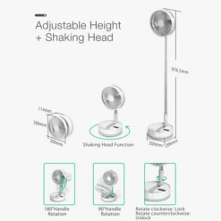 P10 Folding Retractable Camping Fan - White -Summit Outfitters P10 8 600x600 38f0fc03 66f0 4e03 bba0 337f0df8c726