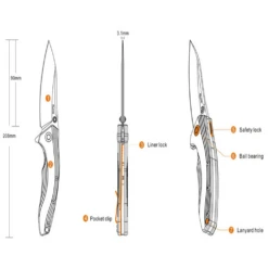 Ruike P841-L Table Knife -Summit Outfitters P841 L 10