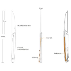Ruike P865-B Knife -Summit Outfitters P865 B 12