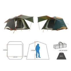Vidalido Large Instant Cabin Tent Plus - White Coffee -Summit Outfitters TT 091 4