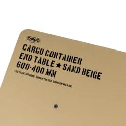 Cargo Container Small Camping Table End Table -Summit Outfitters beige closeup