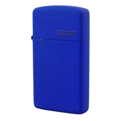 Zippo 1630ZL Slim Royal Blue Matte With Zippo Logo - Refillable Windproof Lighter -Summit Outfitters zippo 1630 5