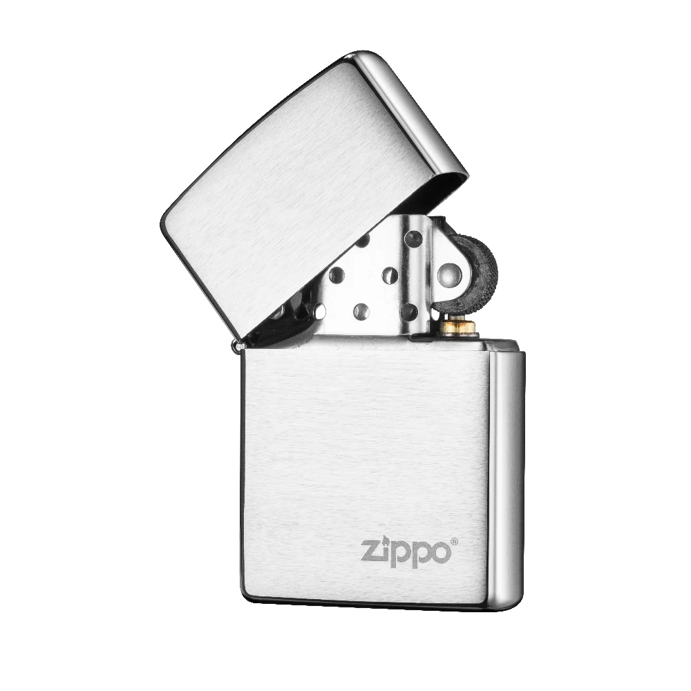 Zippo 200zl Classic Brushed Chrome With Zippo Logo - Refillable Windproof Lighter 2 Zippo 200zl Classic Brushed Chrome With Zippo Logo - Refillable Windproof Lighter - Image 2