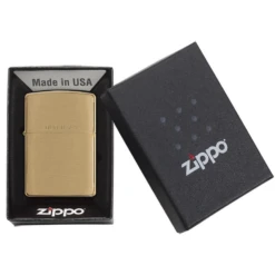 Zippo 204 Brushed Solid Brass - Refillable Windproof Lighter -Summit Outfitters zippo 204 1