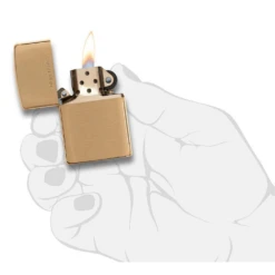 Zippo 204 Brushed Solid Brass - Refillable Windproof Lighter -Summit Outfitters zippo 204 5